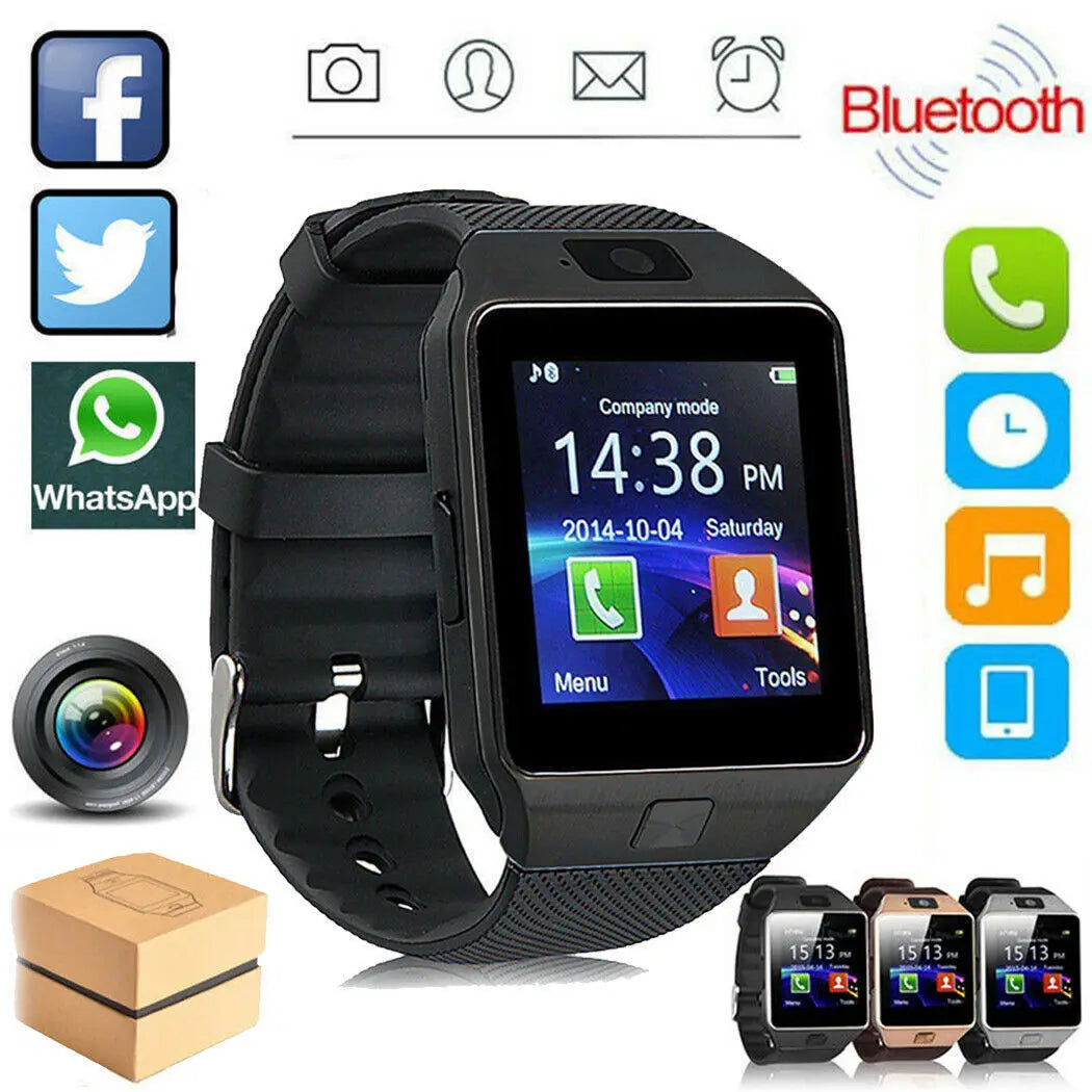 1.56-inch Touch Screen Smartwatch with SIM Support, Bluetooth Calls, Camera & Fitness Tracker
