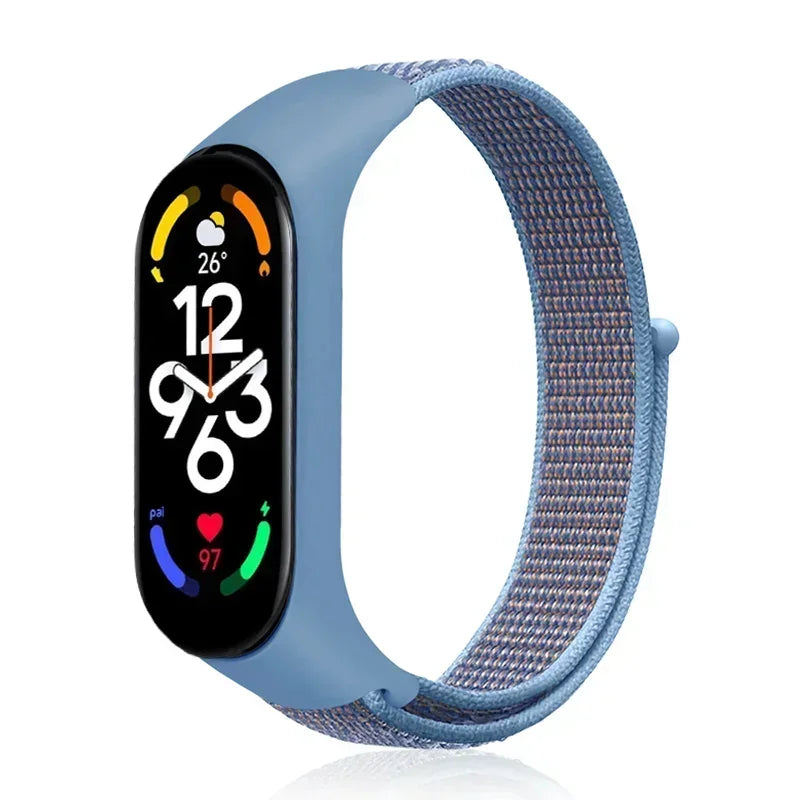Nylon Loop Replacement Strap for Smart Fitness Tracker – Soft Adjustable Breathable Woven Wristband