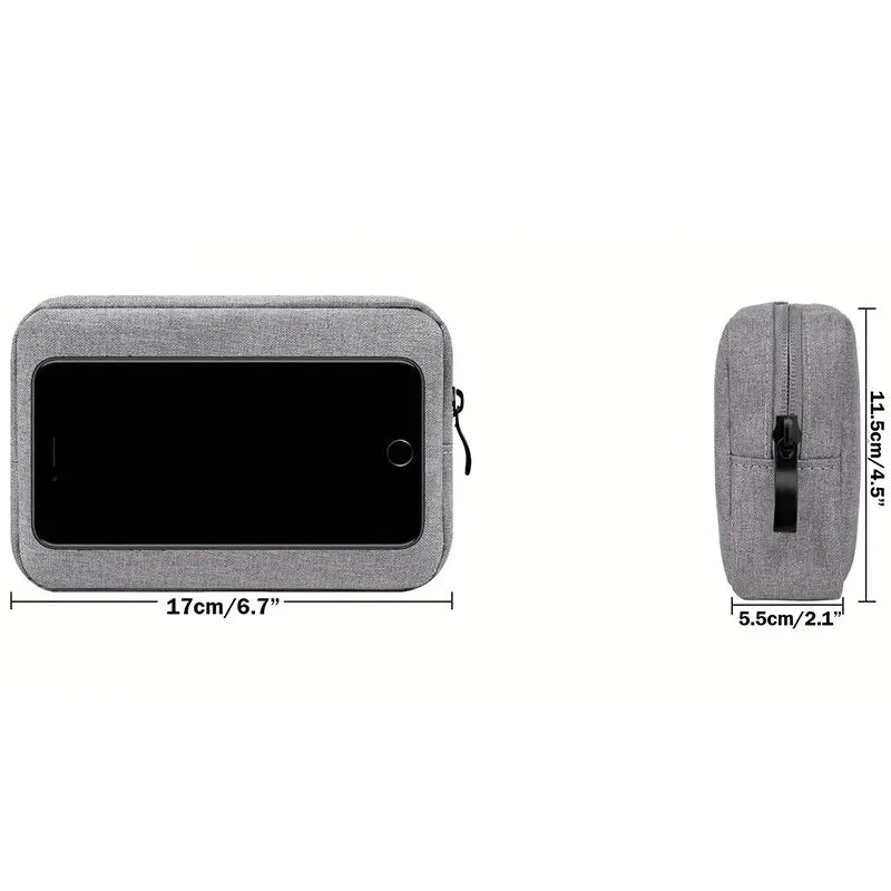 Travel Cable Organizer Bag for Electronics - Cord Case for Power Banks & SD Cards
