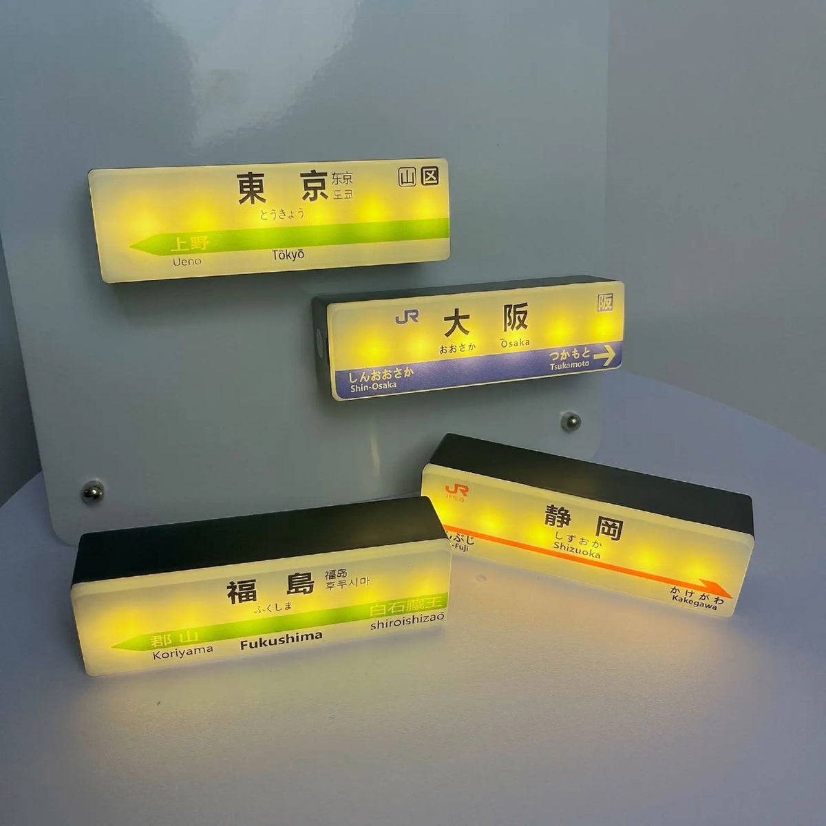 Shinkansen LED Fridge Magnet Light-Up Mini Train Model Magnetic Home Decor