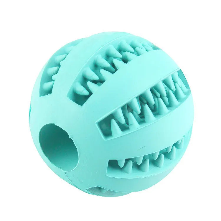 Dog & Cat Chew Toy Ball, Non-Toxic Bite-Resistant Treat Feeder & Dental Cleaning Ball