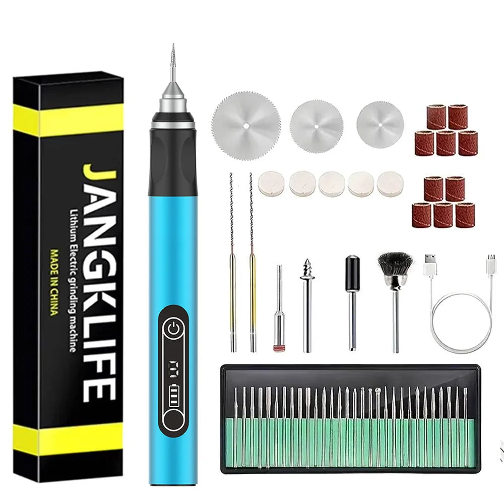 USB Cordless Rotary Tool Kit – Mini Wireless Rotary Drill for Woodworking, Engraving, Jewelry, Metal & Glass DIY