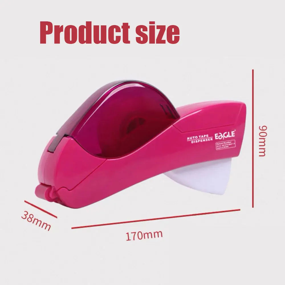 Automatic Single-Hand Tape Dispenser with 3/4 in (19 mm) Tape Roll for Gift Box Packaging