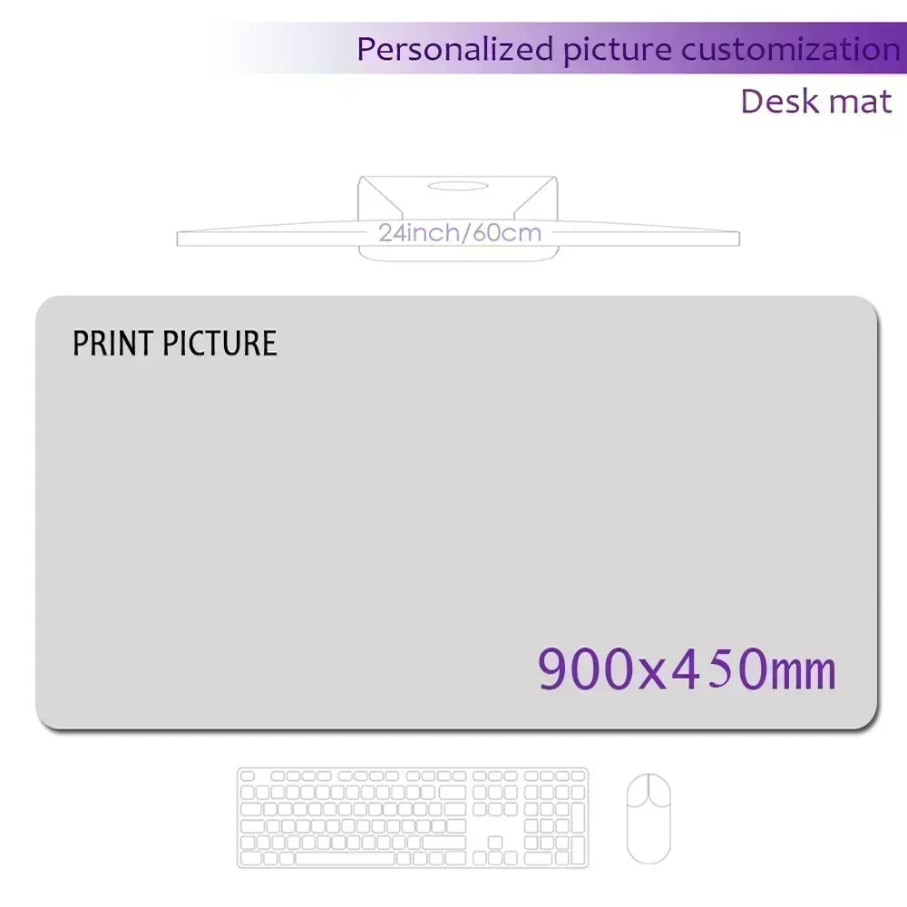 Custom Gaming Desk Mat – Personalized HD Mouse Pad Playmat, Multiple Sizes up to 1000x500mm (39.4x19.7 in) Non-Slip Rubber