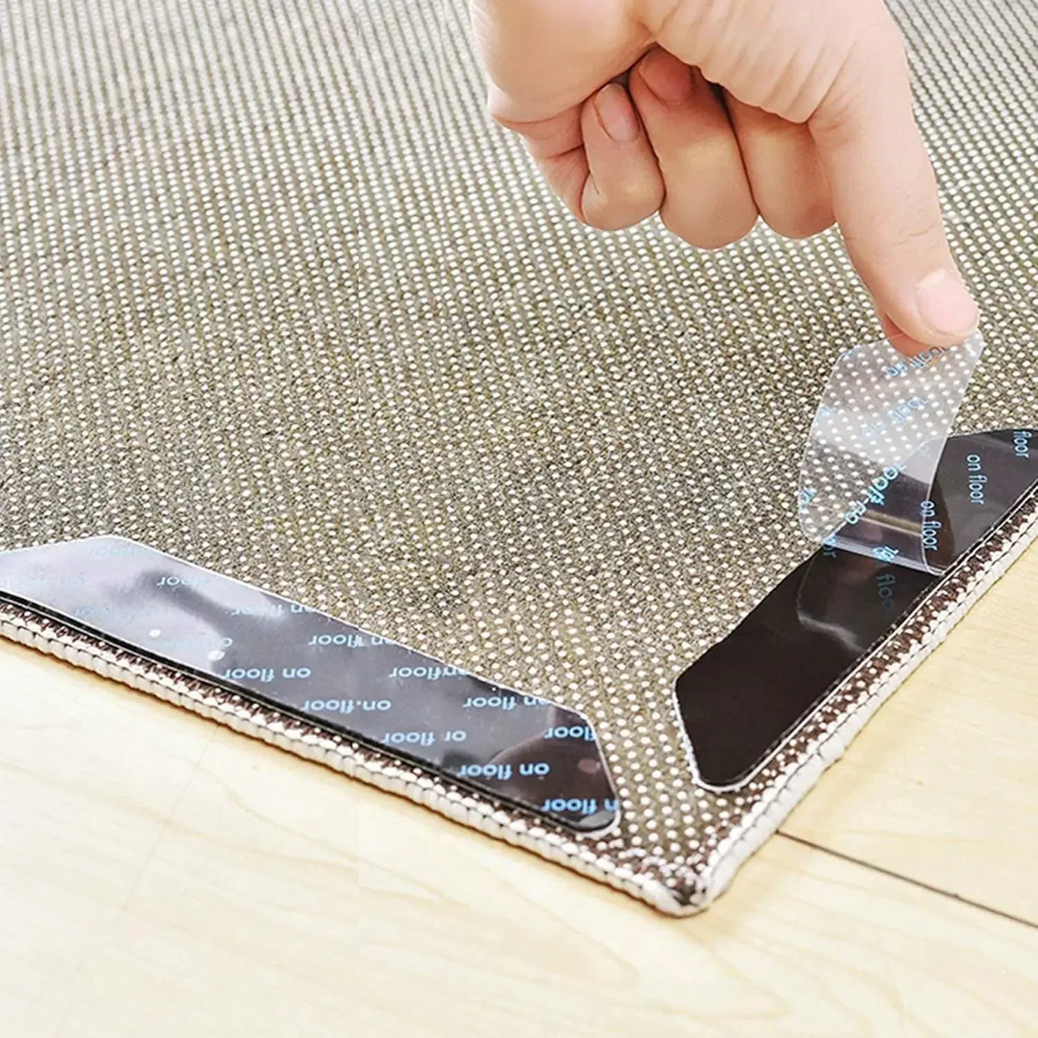 Reusable Washable Non-Slip Rug Gripper Pads — Anti-Curling Carpet Corner Fixers (8/16/24/40/64/80/96 pcs)