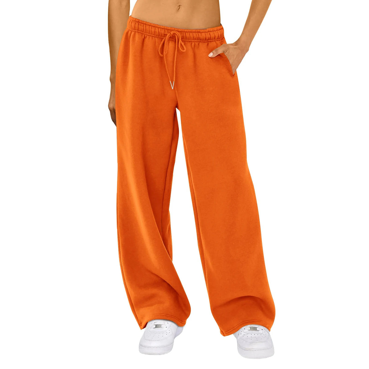 Women's High Waist Wide Leg Joggers - Y2K Baggy Drawstring Sweatpants, Casual Athletic Trousers