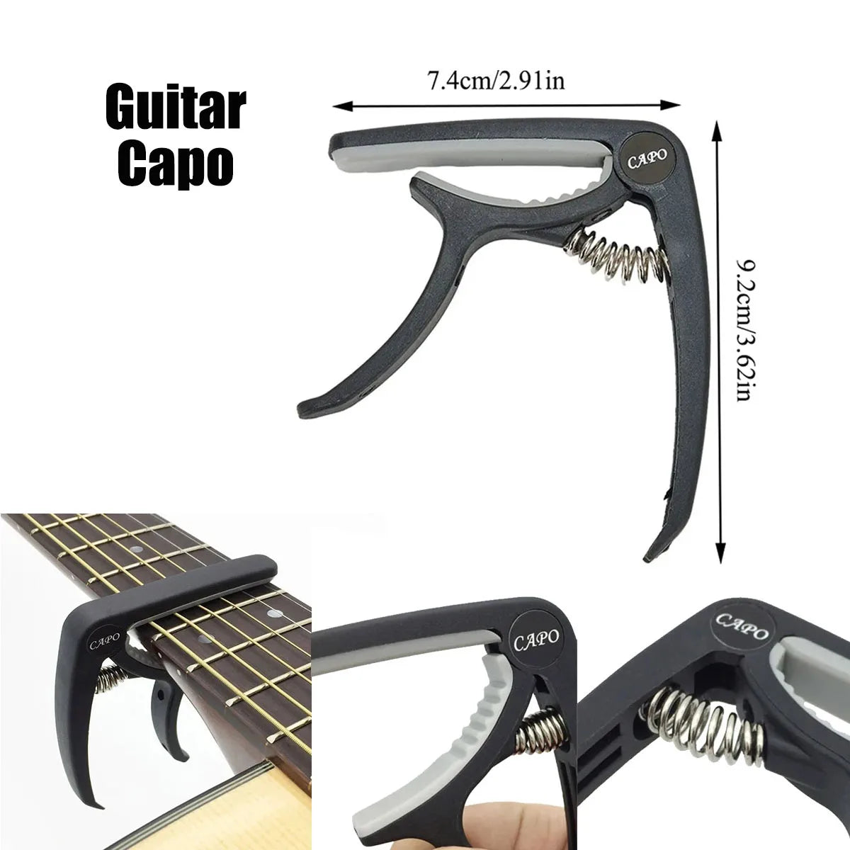 48-Piece Acoustic Guitar Accessory Kit, Capo, 3 Sets Strings, 12 Picks, Winder, Bridge Pins & Saddles — All-in-One Guitar Maintenance Kit
