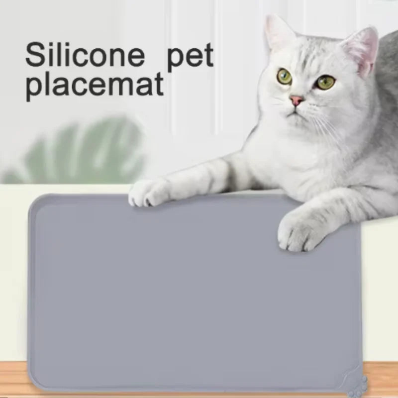 Silicone Pet Feeding Mat Waterproof Anti-Slip Bowl Placemat for Dogs and Cats