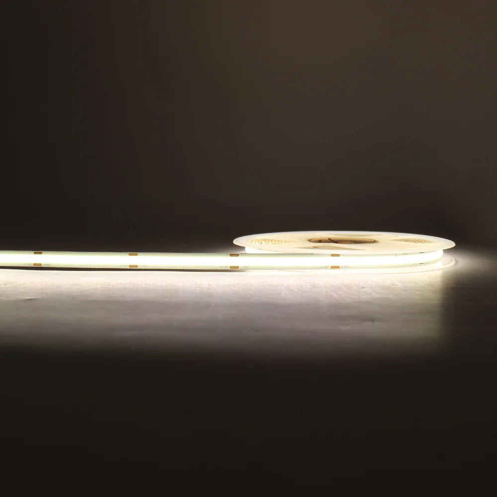 COB LED Strip Light 12V/24V — 3mm 5mm 8mm 10mm PCB Flexible Tape, High CRI >90, RGB & Warm/Cool White (3000K/4000K/6000K)