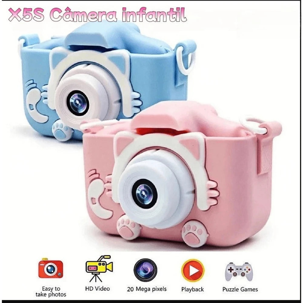 Kids Digital Camera 1080P – Rechargeable Educational Toy Camera with Optical Zoom for Boys & Girls