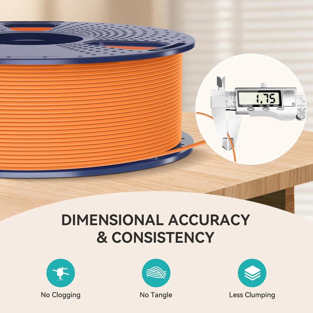 PLA Matte Filament 1.75mm 1kg Spool (2.2 lb) 2-Pack, Matte Finish Neatly Wound for FDM 3D Printers