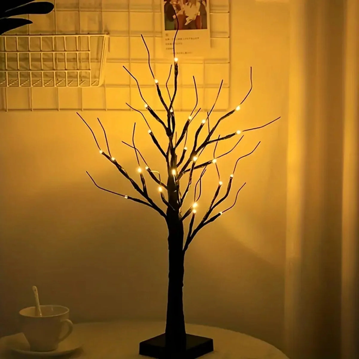 24-LED Birch Tree Light with Adjustable Branches – Battery-Powered LED Tree Lamp for Bedroom, Party, Outdoor & Christmas Decor