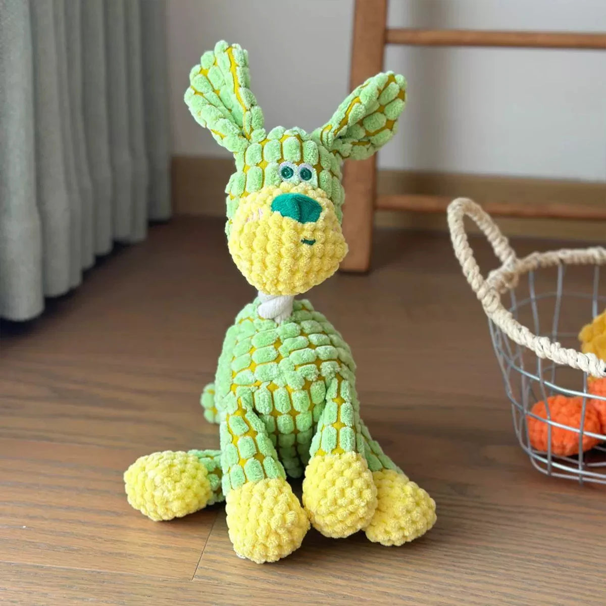 Donkey Plush Dog Toy – Squeaky Interactive Chew Toy for Puppies & Small Dogs (8.7–10.0 in / 22–25.5 cm)