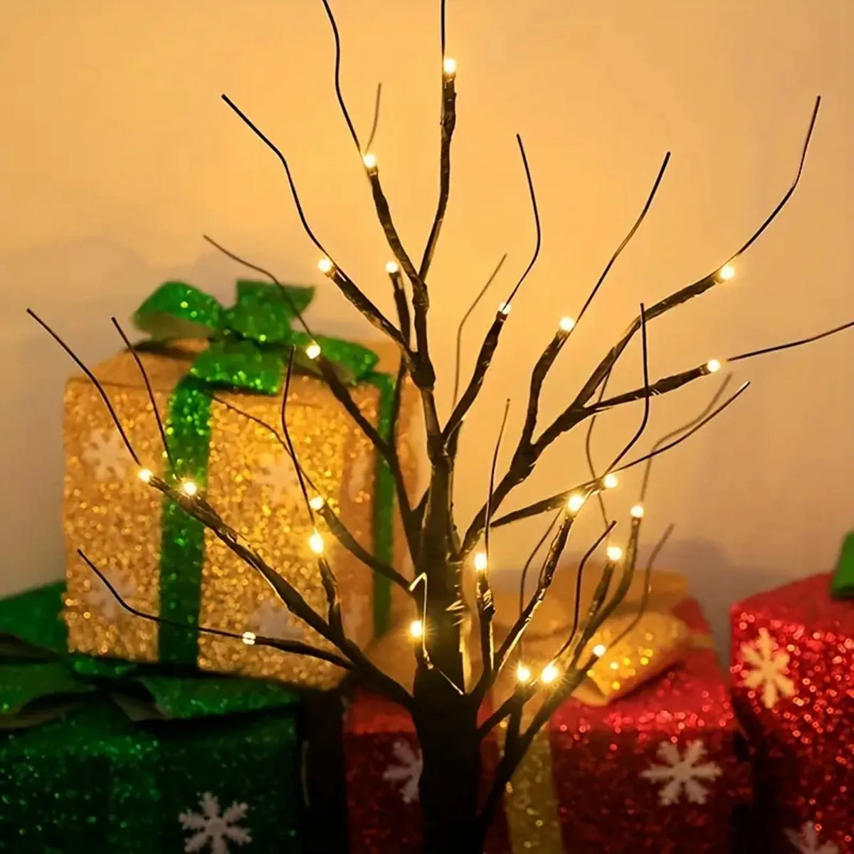 24-LED Birch Tree Light with Adjustable Branches – Battery-Powered LED Tree Lamp for Bedroom, Party, Outdoor & Christmas Decor