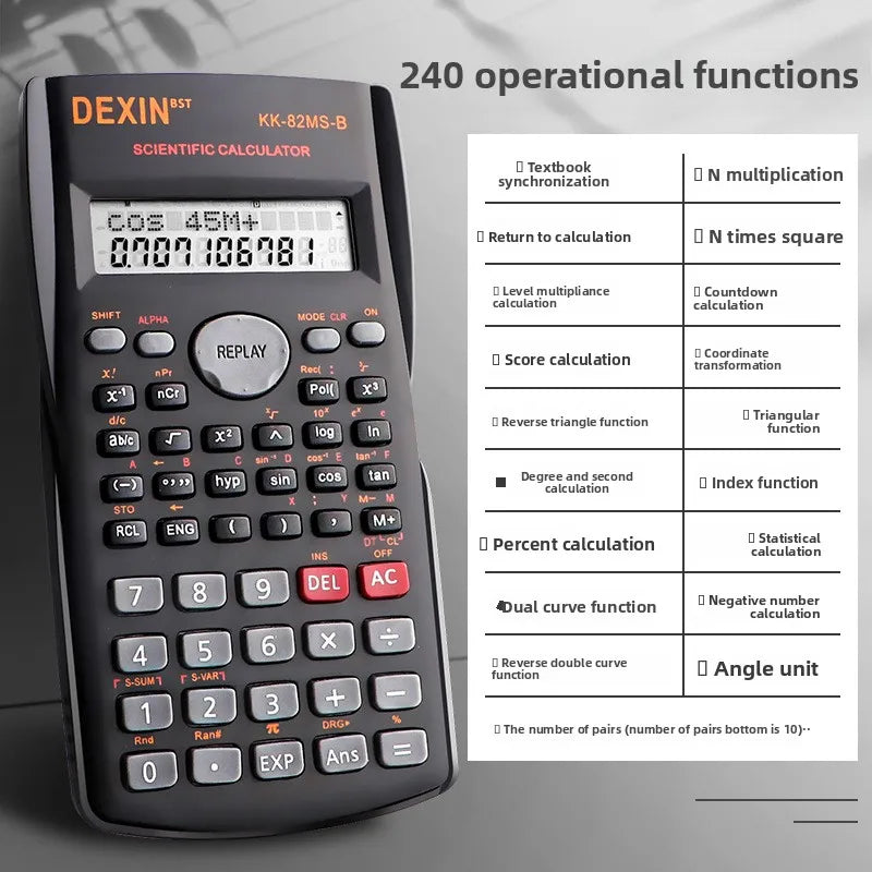 Scientific Student Calculator for Exams & Accounting Functions, Portable Classroom Calculator