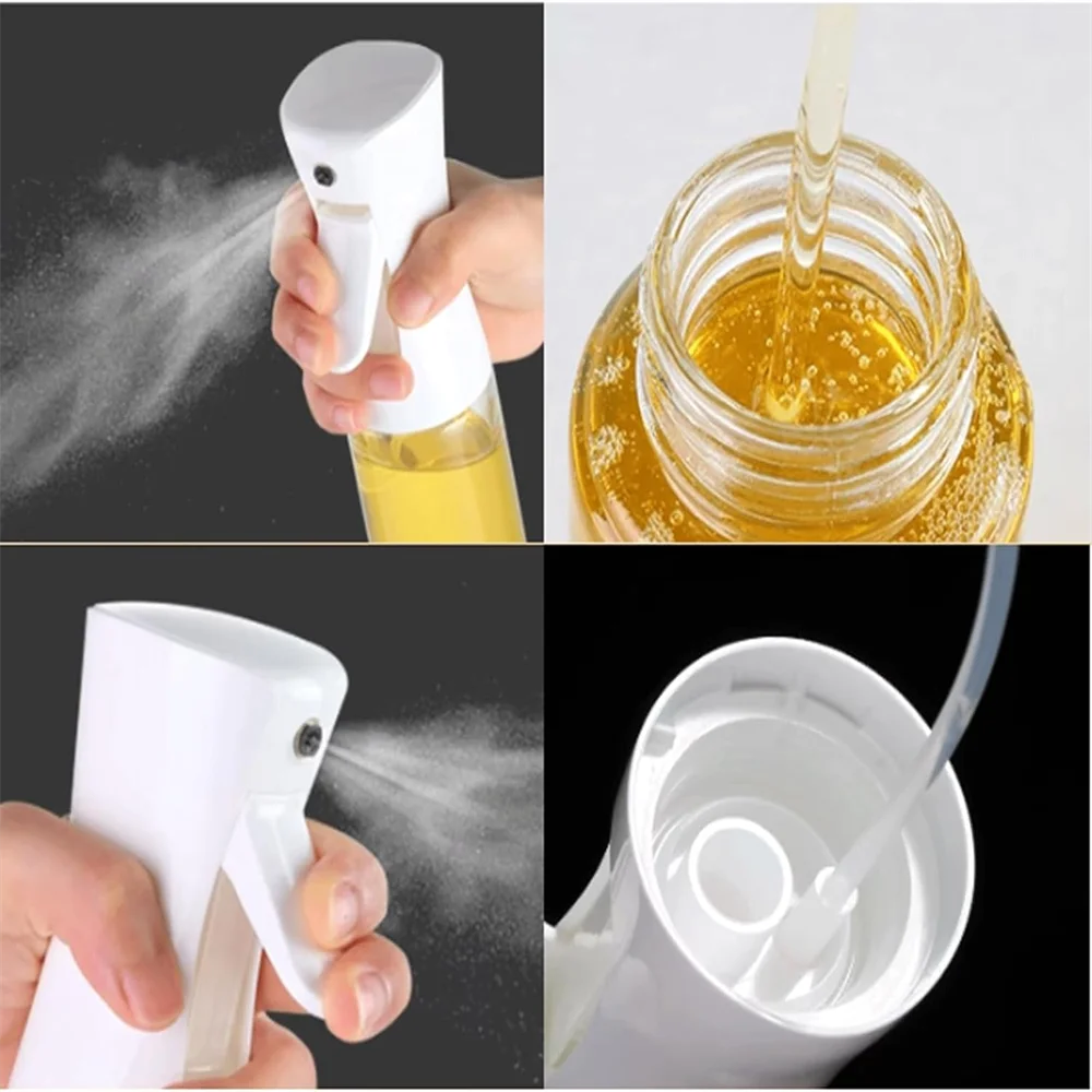 Olive Oil Spray Bottle for Cooking Reusable Food-Grade Oil & Vinegar Mister 200/300/500ml (6.8/10.1/16.9 fl oz)