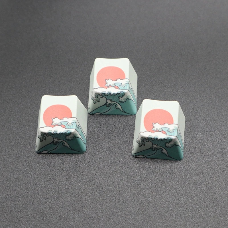 PBT Keycaps 2-Pack OEM Profile Space & ESC Keycaps Coral Sea Dye Sublimation for Cherry MX Mechanical Keyboards