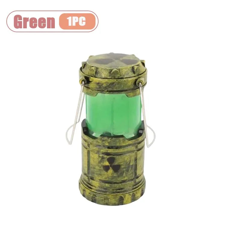 LED Mini Nuclear Reactor Lantern Battery Operated Apocalyptic Night Light for Halloween and Home Decor