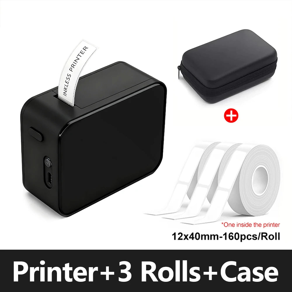 Mini Portable Thermal Label Printer – Inkless Bluetooth Sticker & Name-Tag Maker (15mm / 0.59in)
