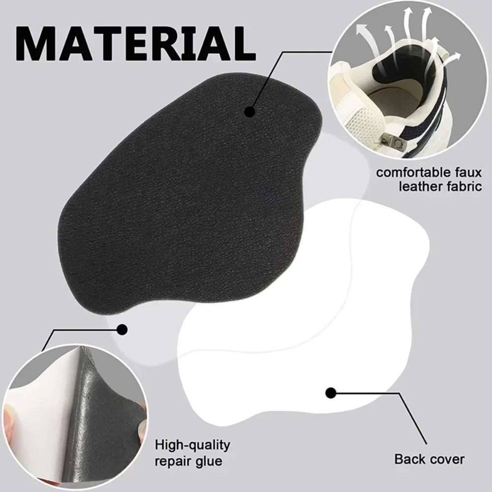 6-Pack Suede Heel Repair Patches for Shoes – Self-Adhesive Anti-Wear Heel Protectors