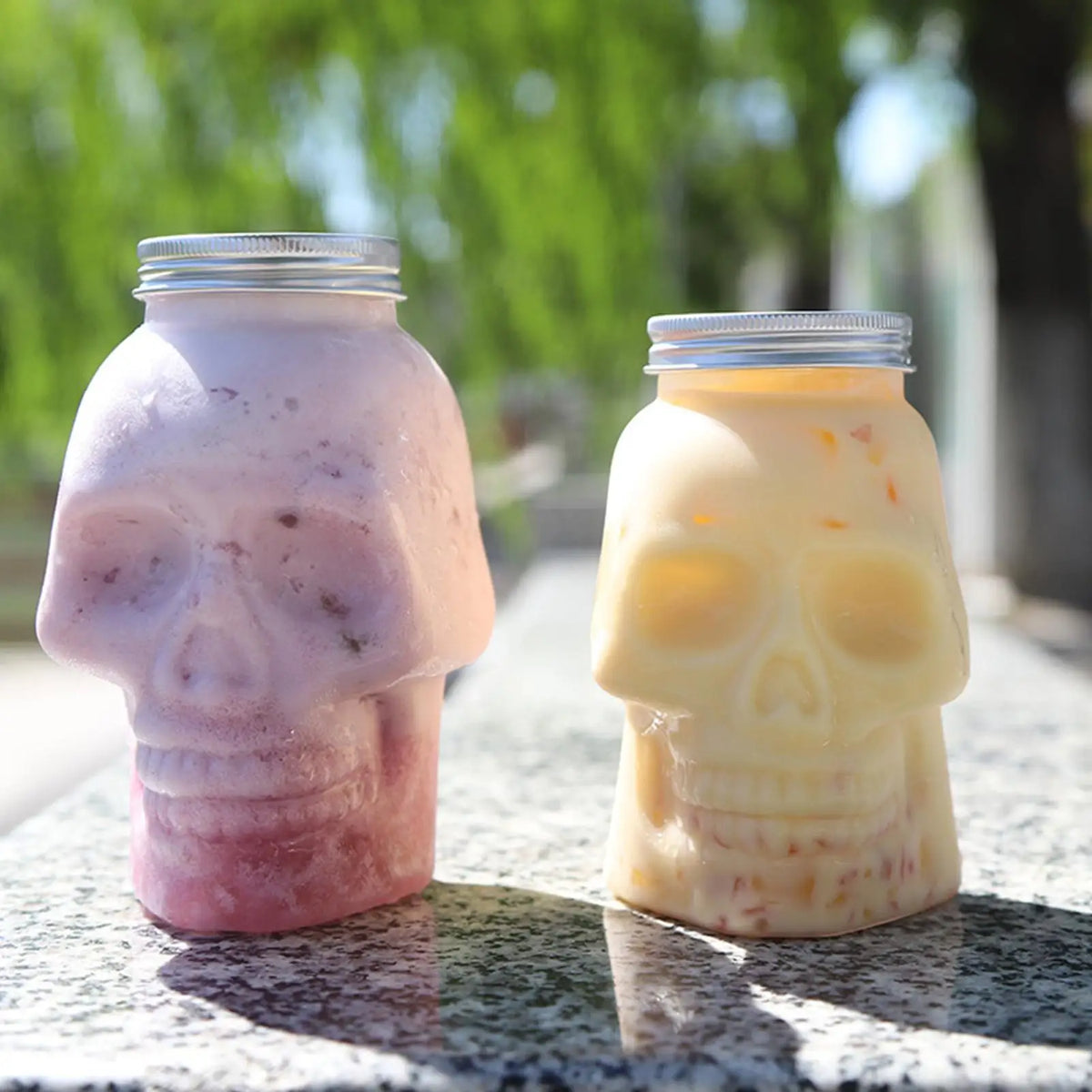 Skull Jar with Lid 500ml & 800ml for Storage