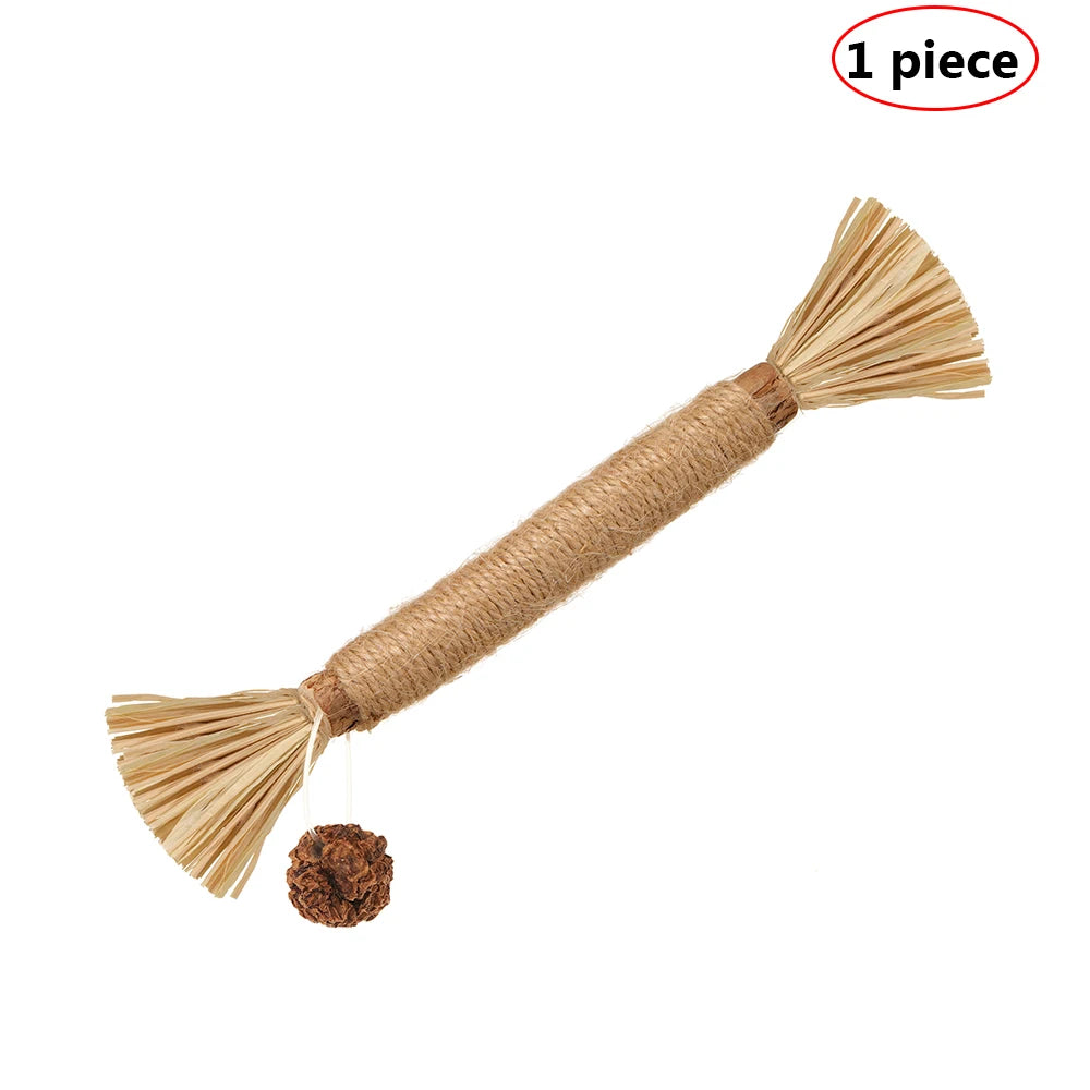 Natural Silvervine (Matatabi) Cat Chew Sticks - Dental Catnip Toy, 8.7 in (22 cm), 1/2/5 Pack
