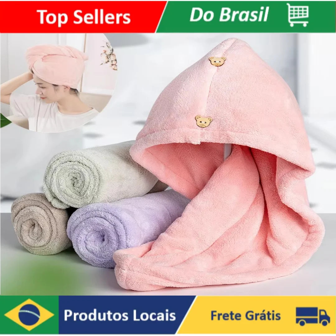 Microfiber Hair Towel Wrap - Fast-Drying High Absorbency Turban for Women, Shower & Daily Use