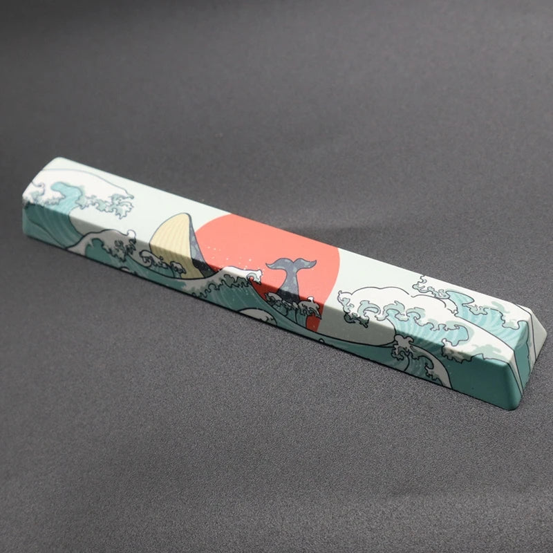 PBT Keycaps 2-Pack OEM Profile Space & ESC Keycaps Coral Sea Dye Sublimation for Cherry MX Mechanical Keyboards