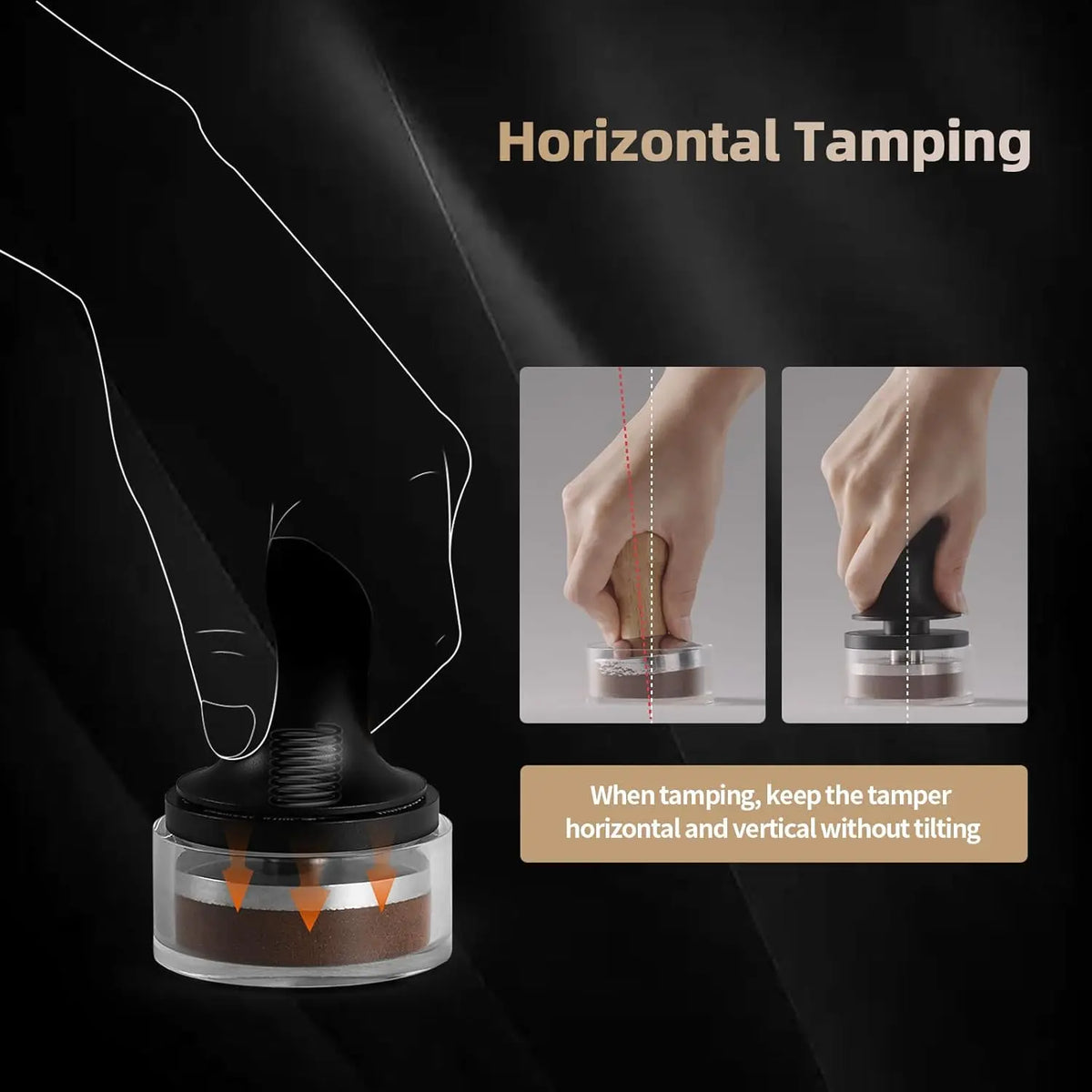 Espresso Tamper Dual-Spring 51 / 53.35 / 58.35 mm (2.01 / 2.10 / 2.30 in) Stainless Steel Threaded Base – Home Barista