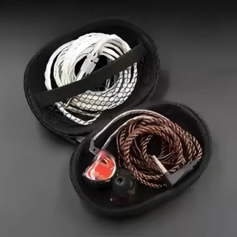Hard Shell Earphone Case – Shockproof Waterproof Zippered Earbud Carrying Pouch, Universal for In-Ear