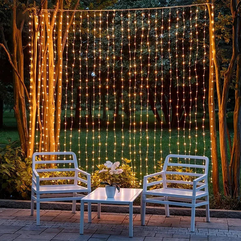 USB LED Curtain Fairy Lights with Remote, Window String Lights for Christmas, Wedding & Bedroom (Multiple Sizes, 5V USB)