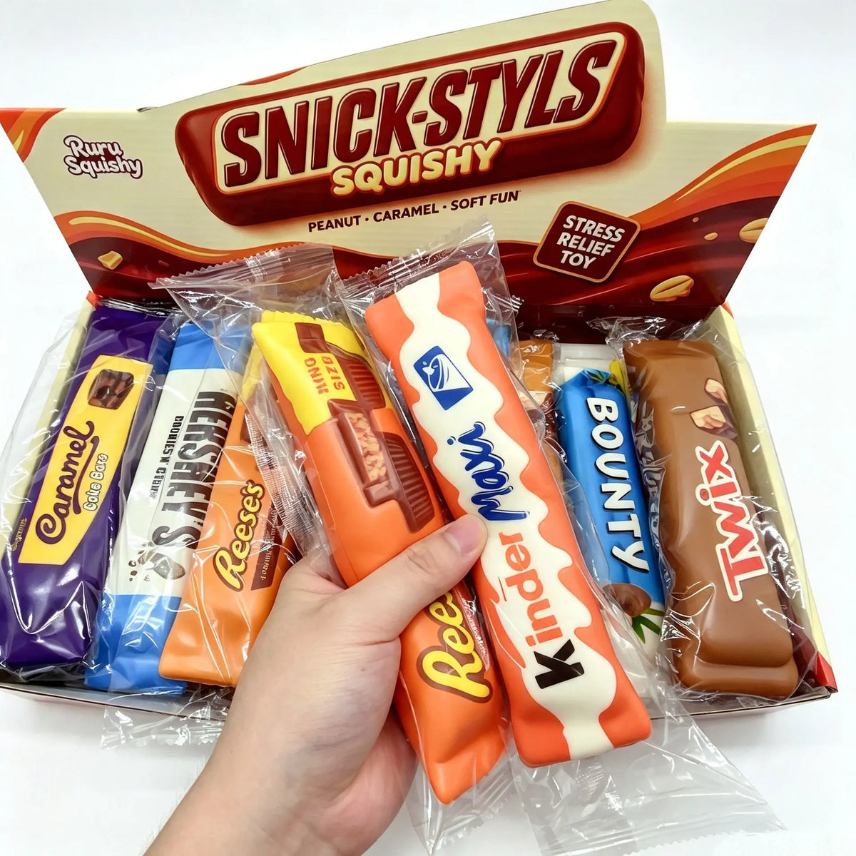Chocolate Butter Stick Squishy Toy - Slow Rebound Soft Squeeze Stress Relief Sensory Toy - 1/4/8-Pack Party Favors