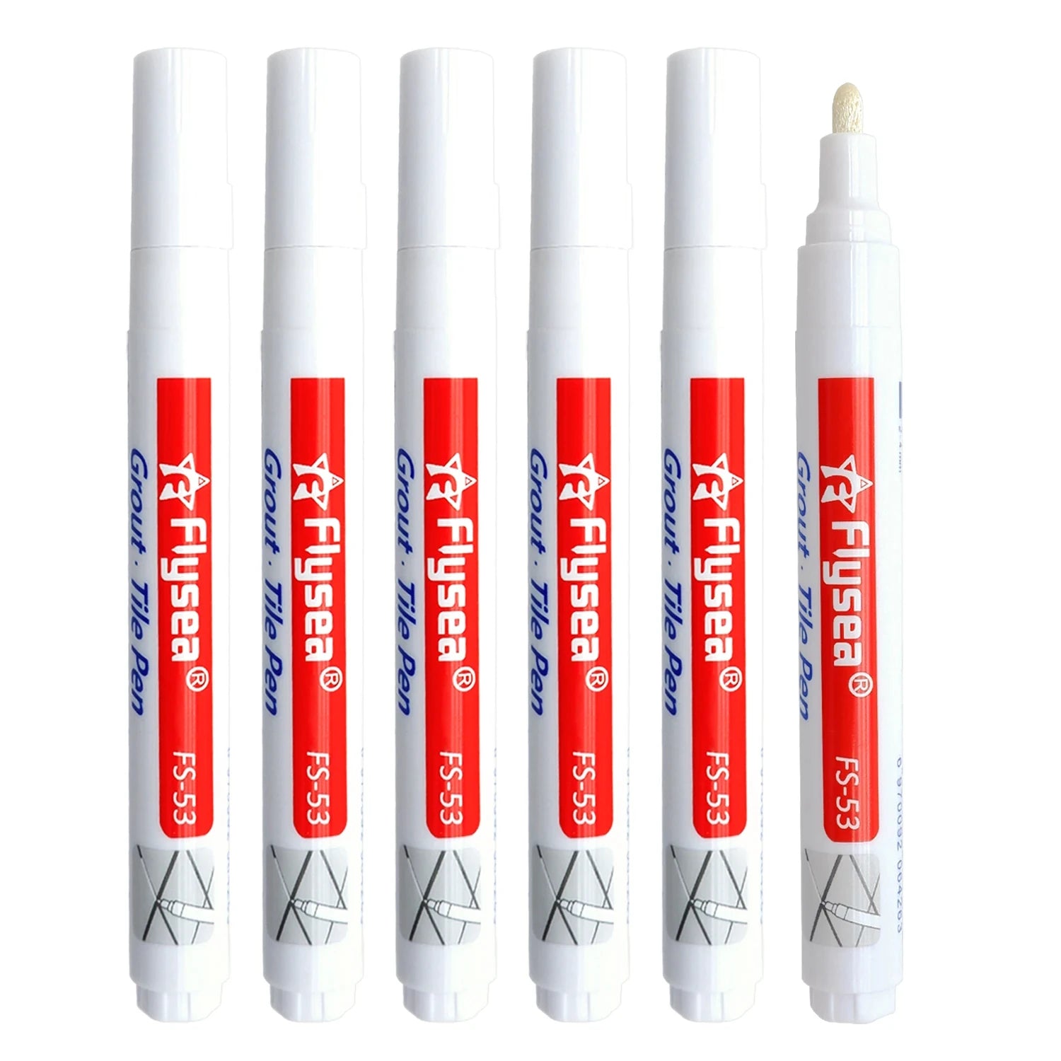 10-Pack 45mm Waterproof Permanent Marker Pens – Long-Head Quick-Dry for Woodworking & Construction, Deep-Hole Marking, Non-Toxic Black Red Blue