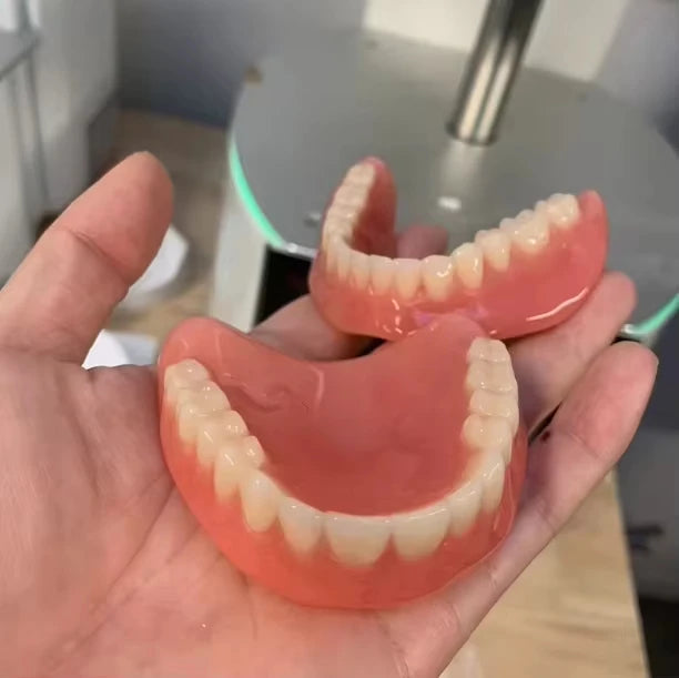 Custom Upper & Lower Full Mouth Silicone Dentures, Lifelike Natural Teeth and All-Day Comfort