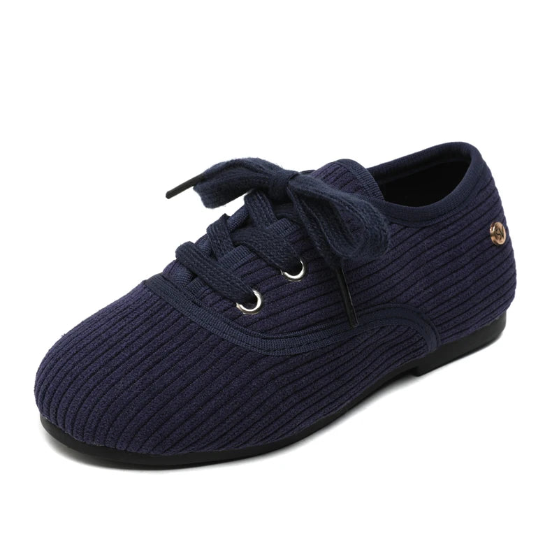 Kids Leather Slip-On Mary Jane Flats — Black Unisex Toddler & Children Oxford Loafers