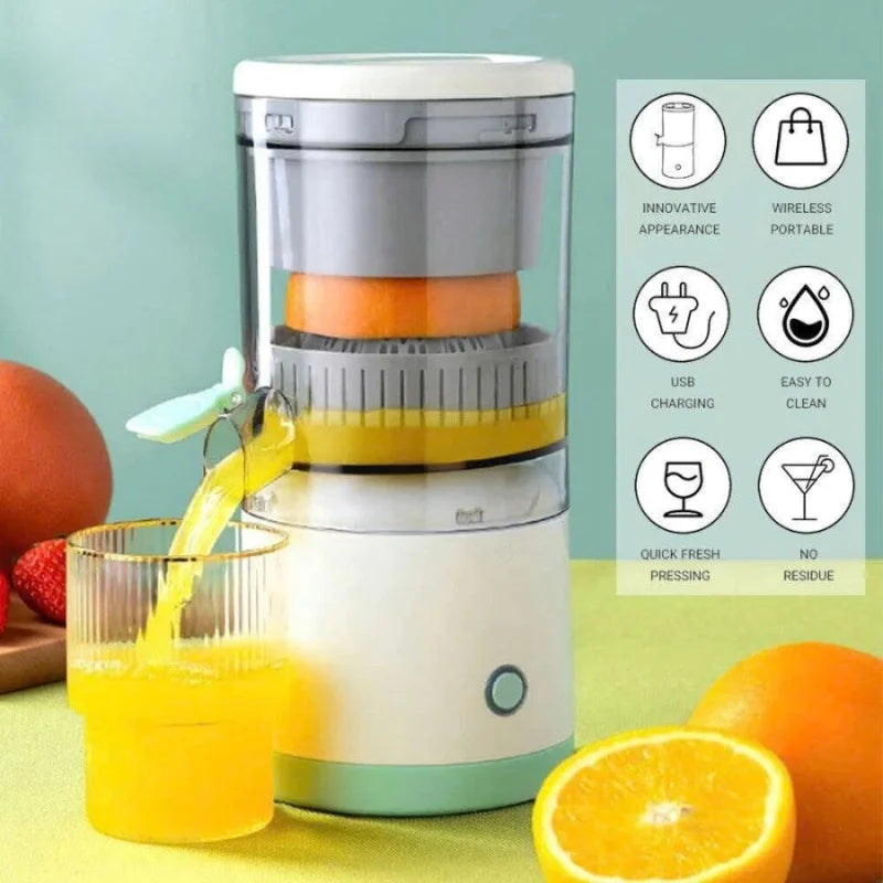 Portable USB Rechargeable Fruit Juicer - Personal Citrus Extractor, 500ml (17 fl oz) with Automatic Pulp Separation