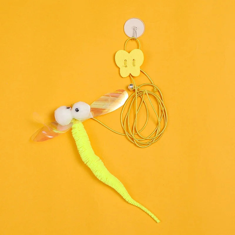 Interactive Hanging Feather Wand Cat Toy view 6