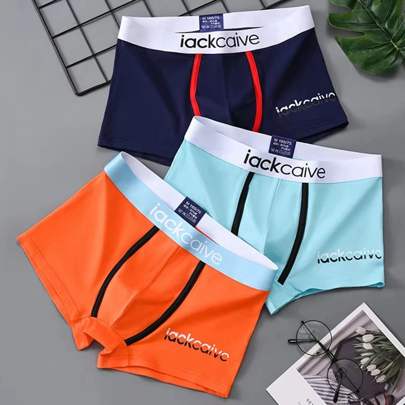 3-Pack Cotton Men's Boxers - Breathable Solid Underwear, Comfortable Fit (M-3XL)