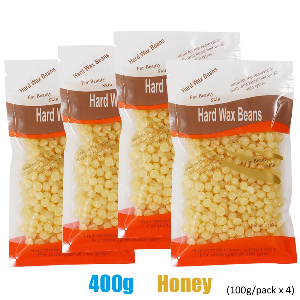 Hard Wax Beans for Hair Removal – 500g/200g/50g (17.6 oz/7.1 oz/1.8 oz) Pearl Wax for Wax Warmers | Body & Brazilian Waxing