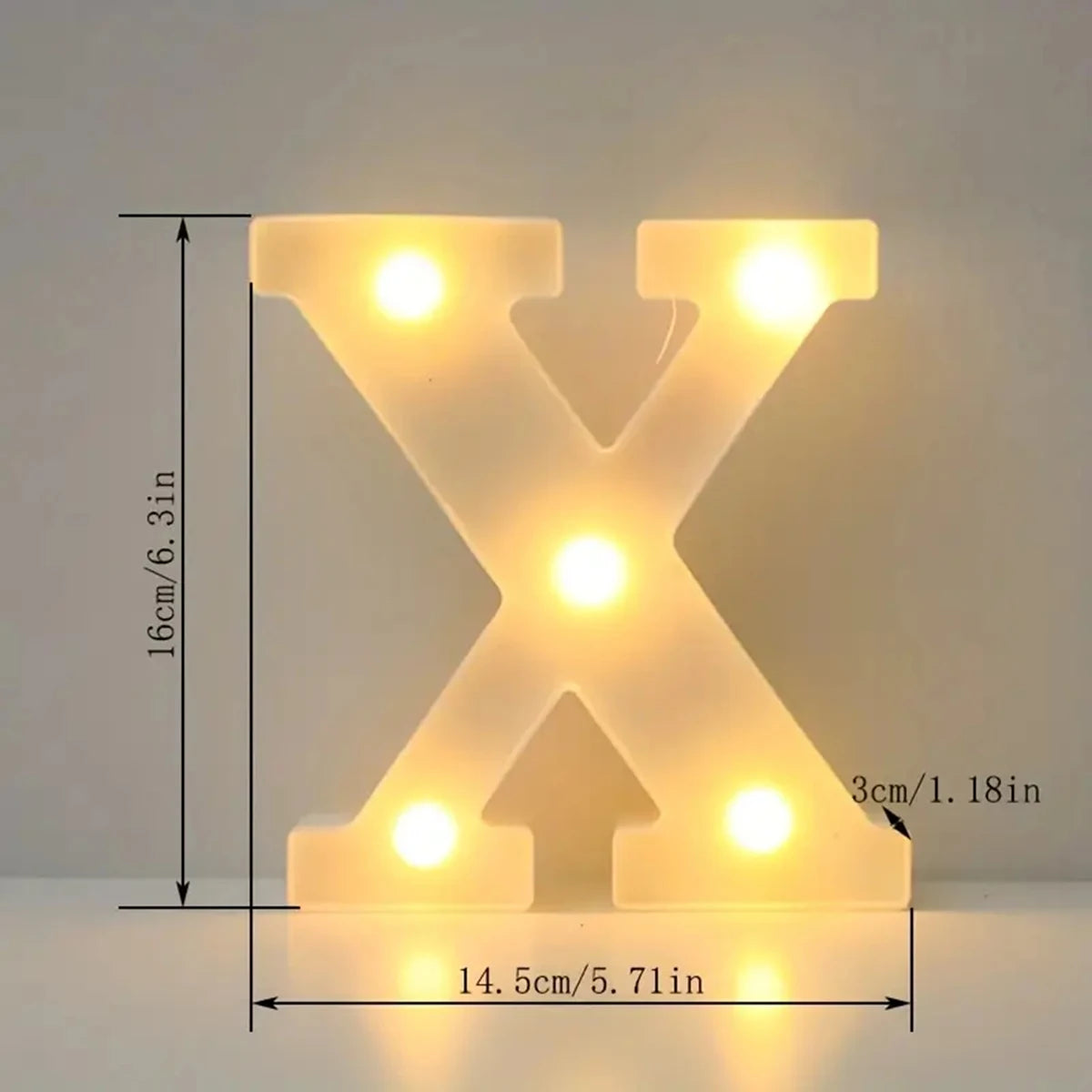 White LED Angel Night Light 6.3in (16 cm) Marquee Sign for Home, Wedding, Party & Christmas Decor