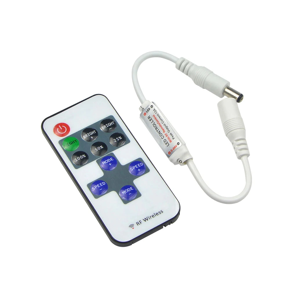 Dimmable COB LED Strip Light 12V DC (EU Plug) with RF Remote, Under-Cabinet & Cabinet Lighting
