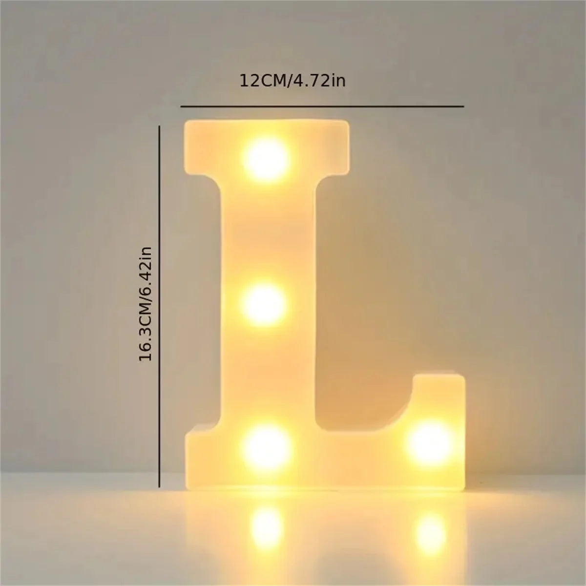 16cm (6.3 in) LED Marquee Letter & Number Light - Battery-Operated Night Lamp for Home, Wedding, Bar & Party Decor