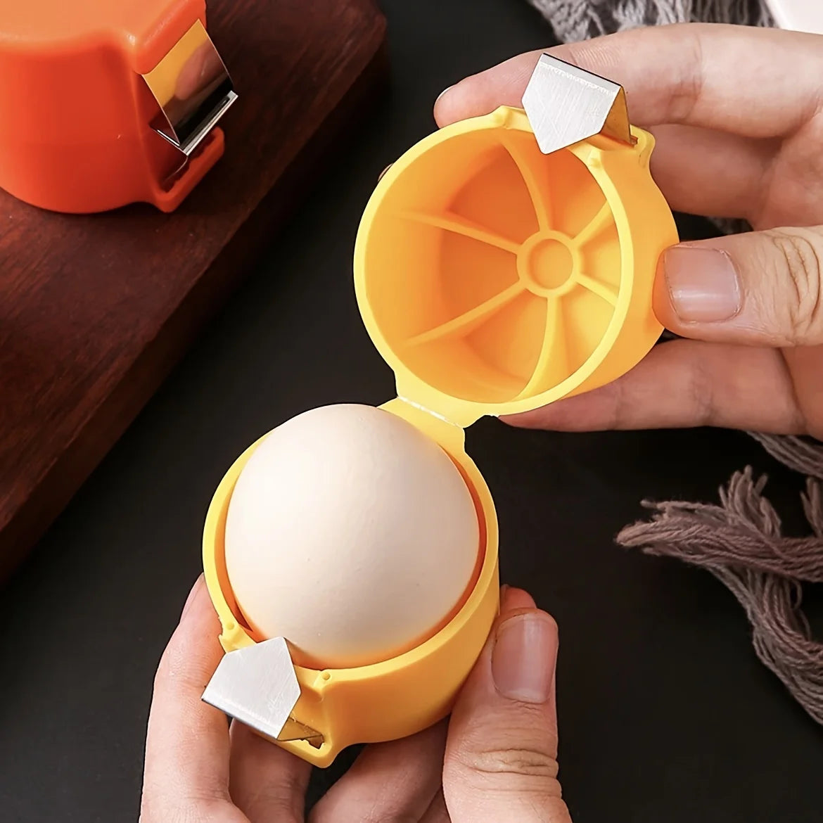 3-Pack Stainless Steel Egg Separator & Shell Peeler Set, Yolk Separator Kitchen Gadget with Easy-Grip