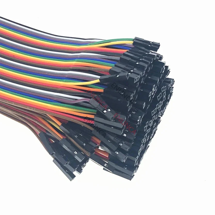 120-Piece Dupont Jumper Wire Kit 2.54mm (40 M-M, 40 M-F, 40 F-F) — 10cm/20cm/30cm (3.9/7.9/11.8 in) for Arduino Raspberry Pi Breadboard Prototyping