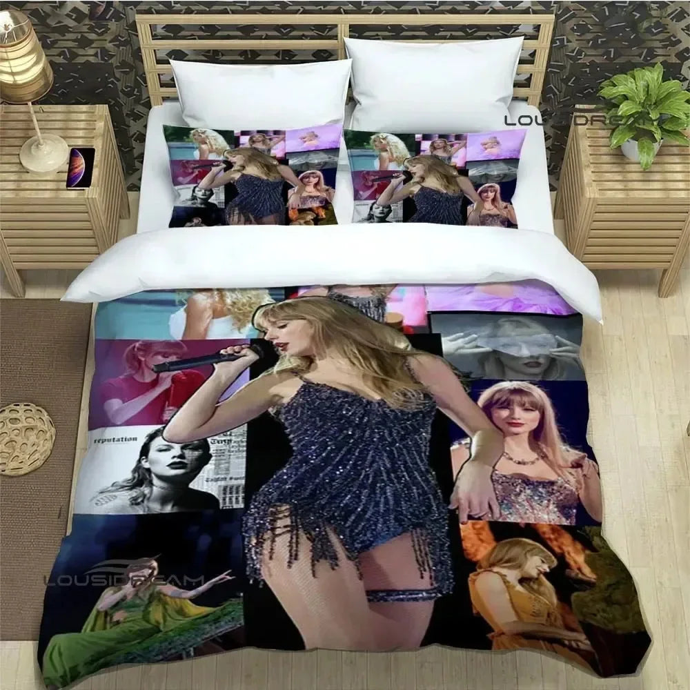 Luxury 3D Print Microfiber Duvet Cover Set with 2 Pillowcases – 100% Polyester Soft Breathable Bedding, Perfect Birthday Gift