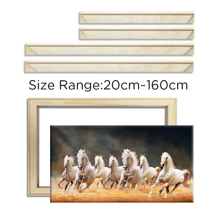 Wooden DIY Canvas Stretcher Frame Bars - Adjustable Picture Frame for Diamond & Oil Paintings, Posters & Wall Art