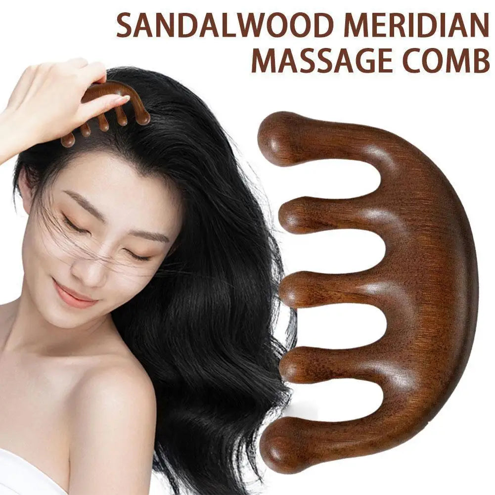 Gua Sha Massage Comb - Wide-Tooth Scalp, Face & Body Massager