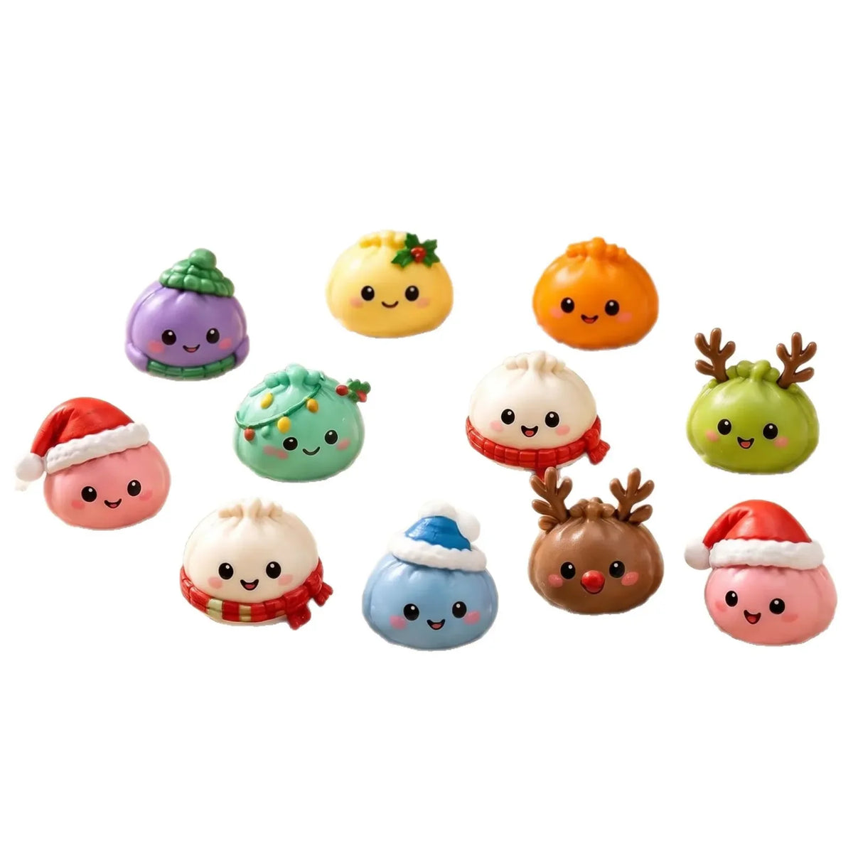 Christmas Squishy Advent Calendar 24-Day Dumpling Fidget Toy Blind Box, Stress Relief Surprise Gift for Kids & Girls
