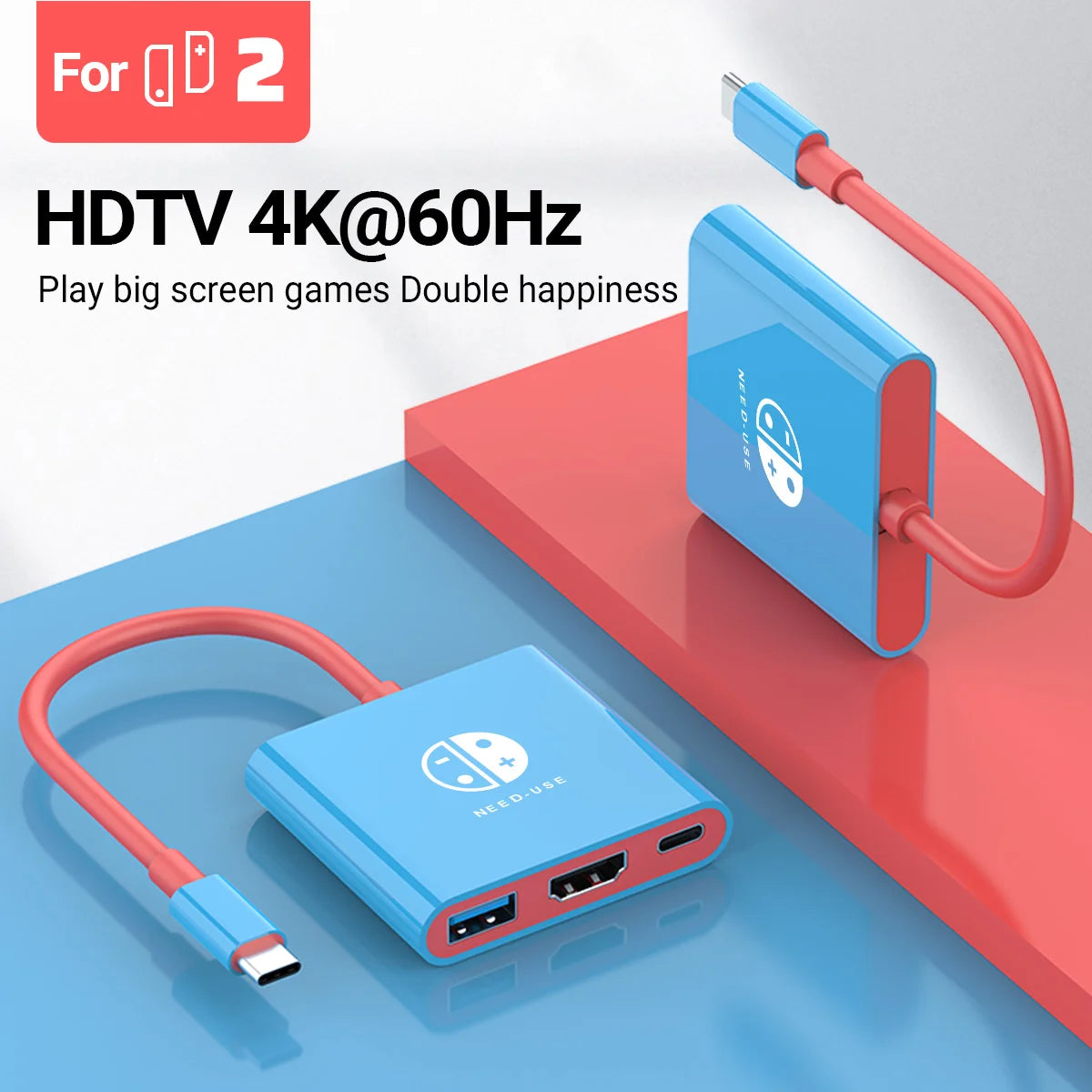 3-in-1 USB-C Hub — 4K HDMI, 100W PD Fast Charging & USB 3.0 Dock for Switch, MacBook, Laptop, Phone