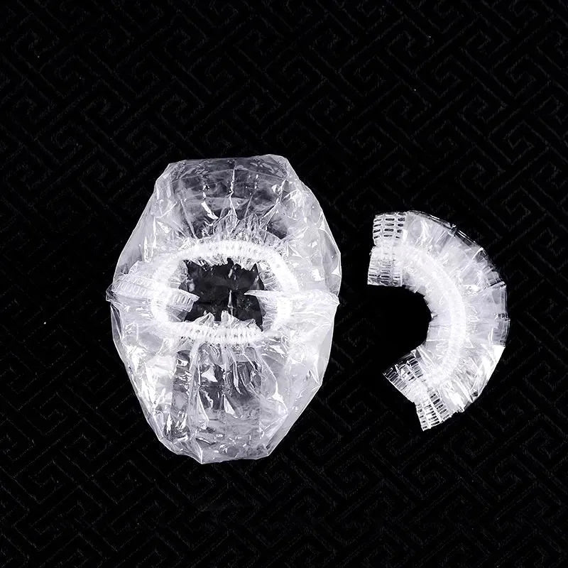 100-Pack Disposable Waterproof Ear Covers Earmuffs for Hair Dye, Shower & Salon – One Size Fits Most Adults